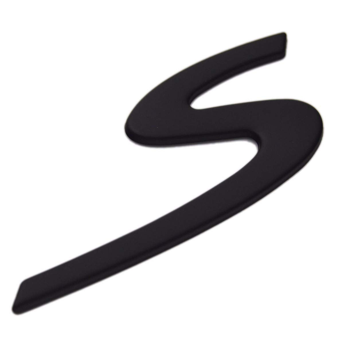 Zorratin Large Flat Matt Black S S Letter Rear Trunk Boot Lid Hatch Tailgate Emblem Badge For Porsche 911 Cayenne Carrera Turbo