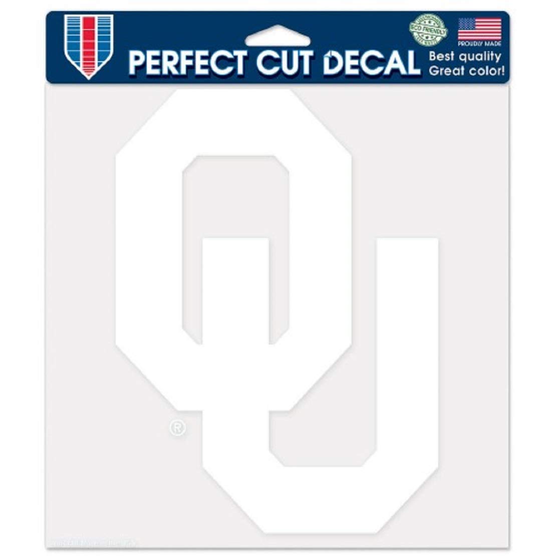 Wincraft Oklahoma Sooners 8X8 White Team Logo Decal, 8''X8''