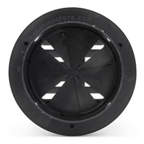 B&B Molders 94268 Thermovent Heat Vent With Damper - 4'' - Black