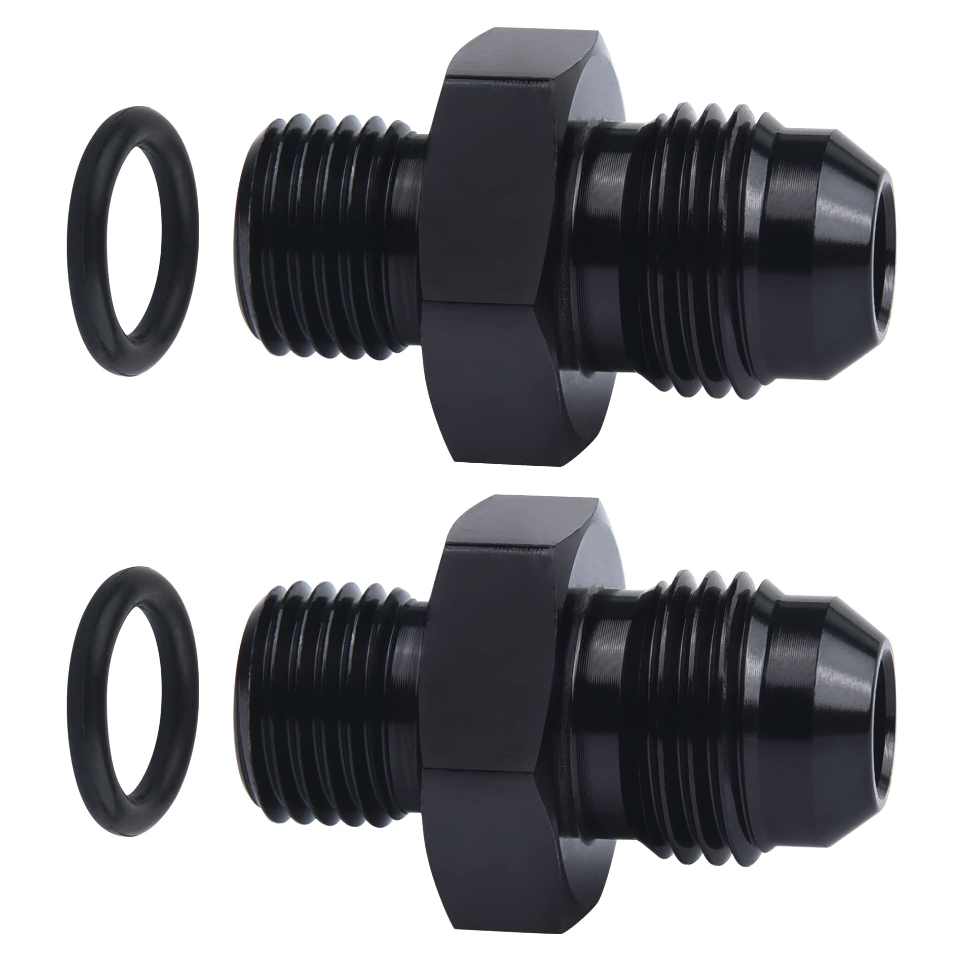 Evil Energy 6An Male Flare To M12 X 1.25Mm Male Metric Fitting Adapter Aluminium Alloy 2Pcs