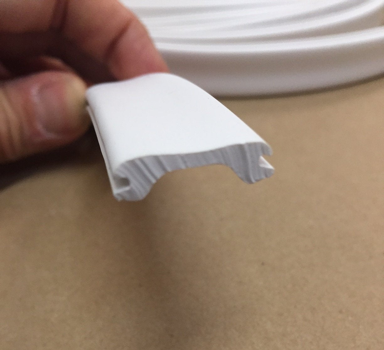White Rv Camper Trailer Thick Vinyl 3/4'' Insert Trim Mold Flexible Screw Cover 0.75'' X 24 Feet (24 Ft, White)