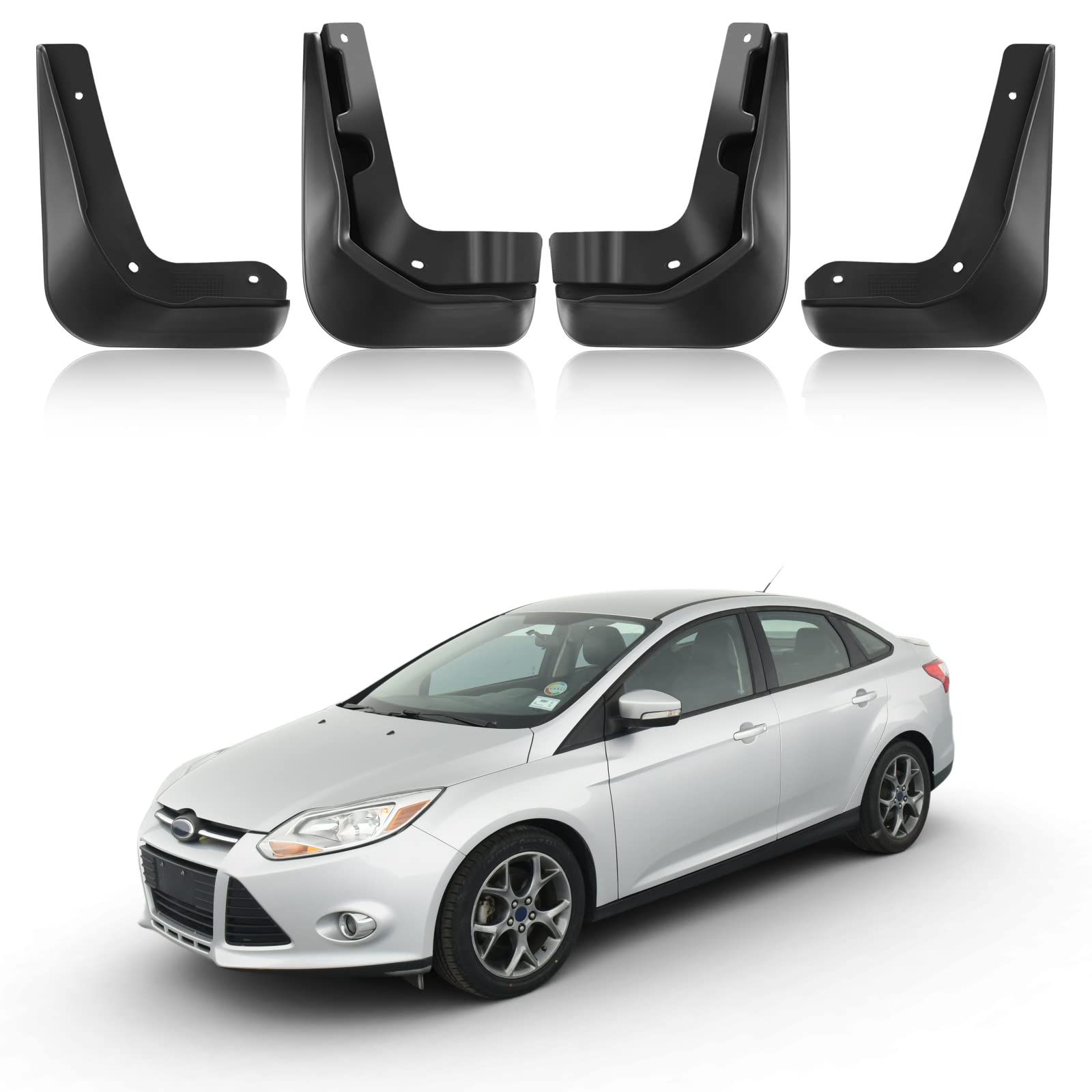 Bdfhyk Mud Flaps Splash Guards 4Pcs Front & Rear Side Mud Guards Compatible For 2012-2016 Focus Without Oem Fender Flares