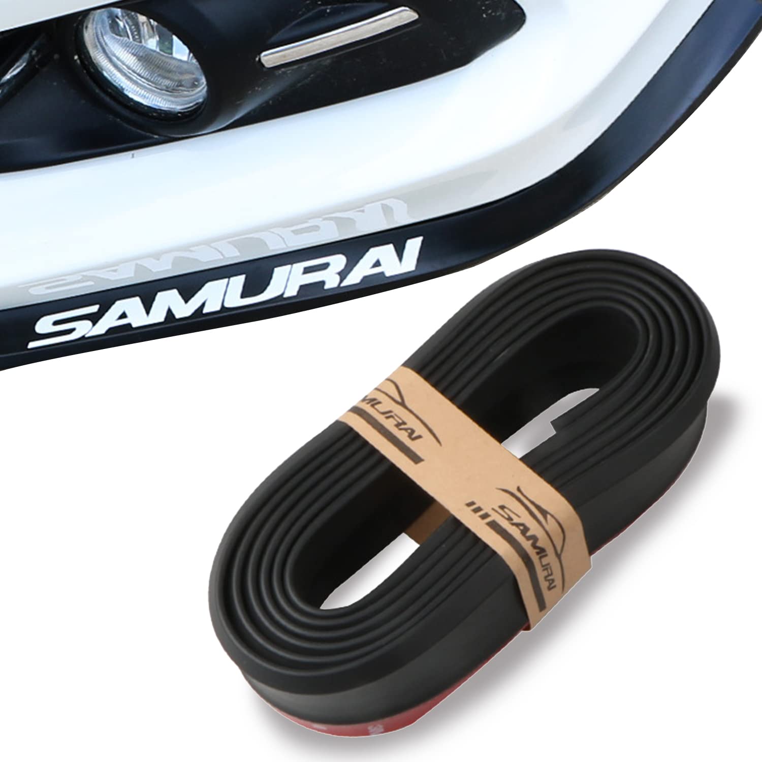 Miytsya Pack-1 2.5M/8.2Ft Car Front Lip, Front Bumper Lip, Carbon Lip, Side Skirt, Front Lip Spoiler Waterproof Protection, Univ