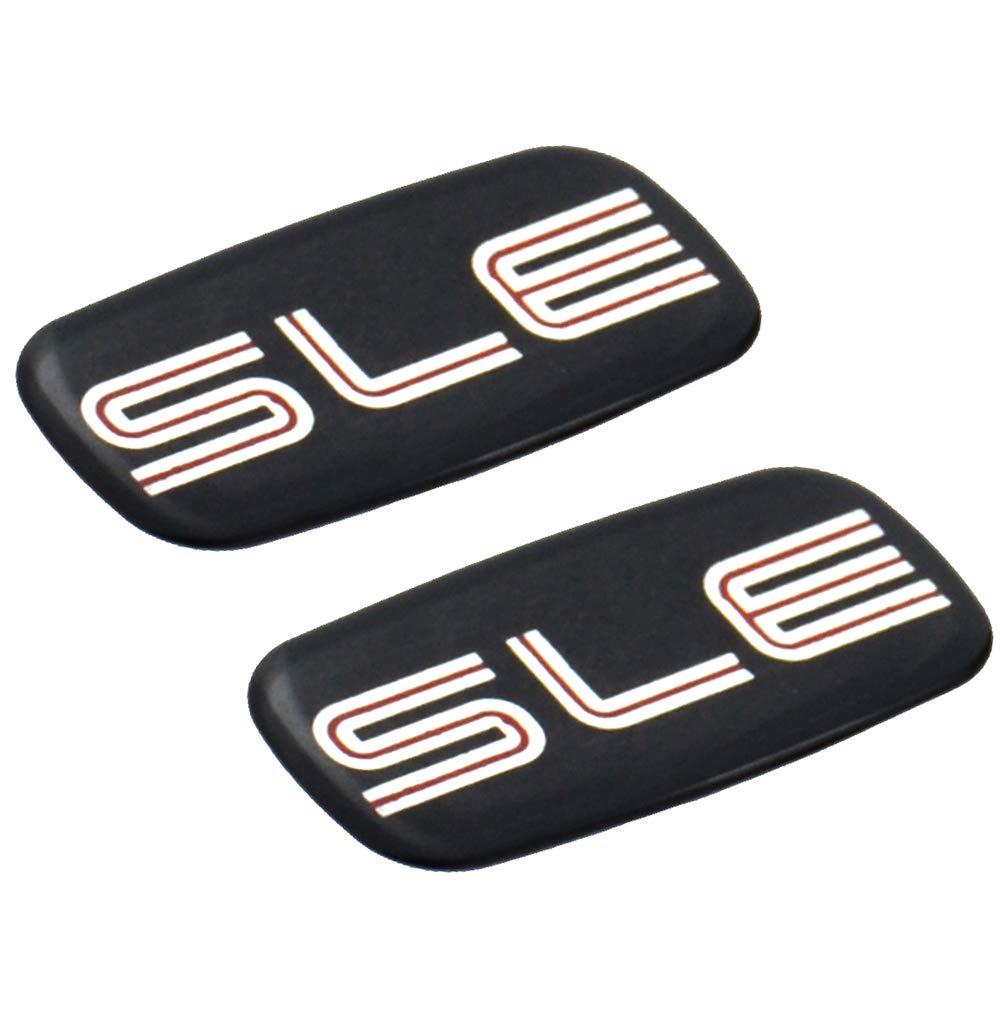 Pair Set Of 2 Sle Nameplate Emblem 3D Badge Replacement For Gmc Chevrolet Sierra Suburban Yukon 1500 2500 3500 (Silver/Black)