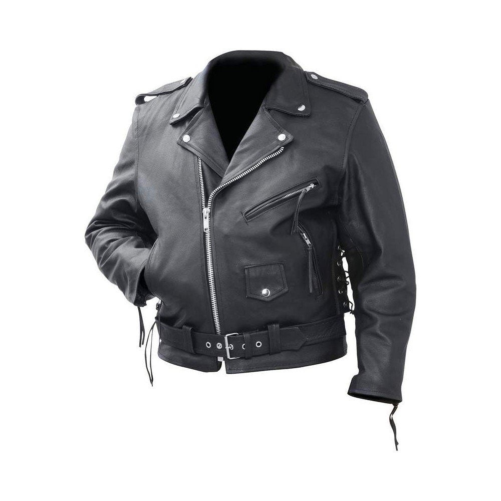 Rocky Mountain Hides Bkmcbm2X Solid Genuine Cowhide Leather Classic Motorcycle Jacket-2X