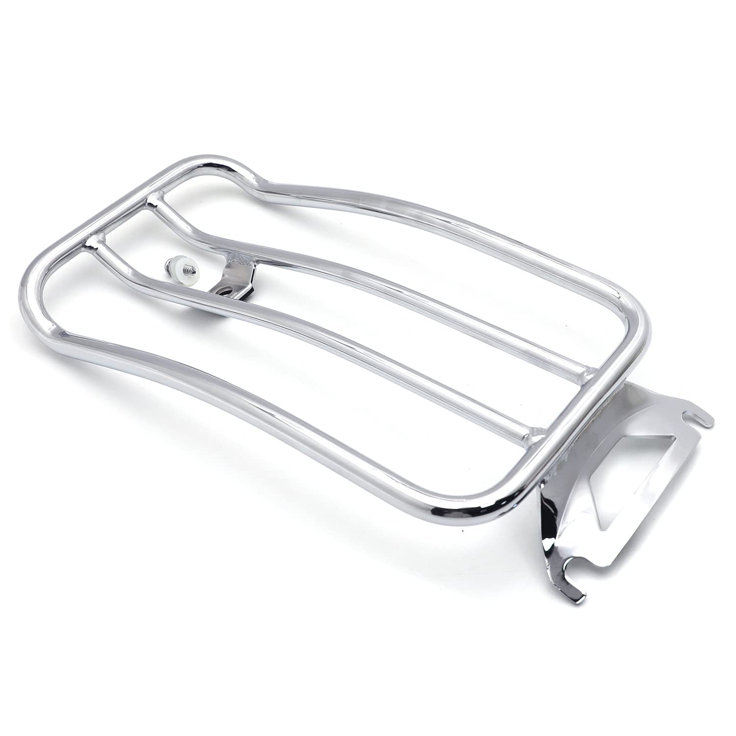 Httmt Lr13- Chrome 14X7 Inches Solo Seat Luggage Rack Compatible With H-D 1997-2015 Touring Flh/T 97-15