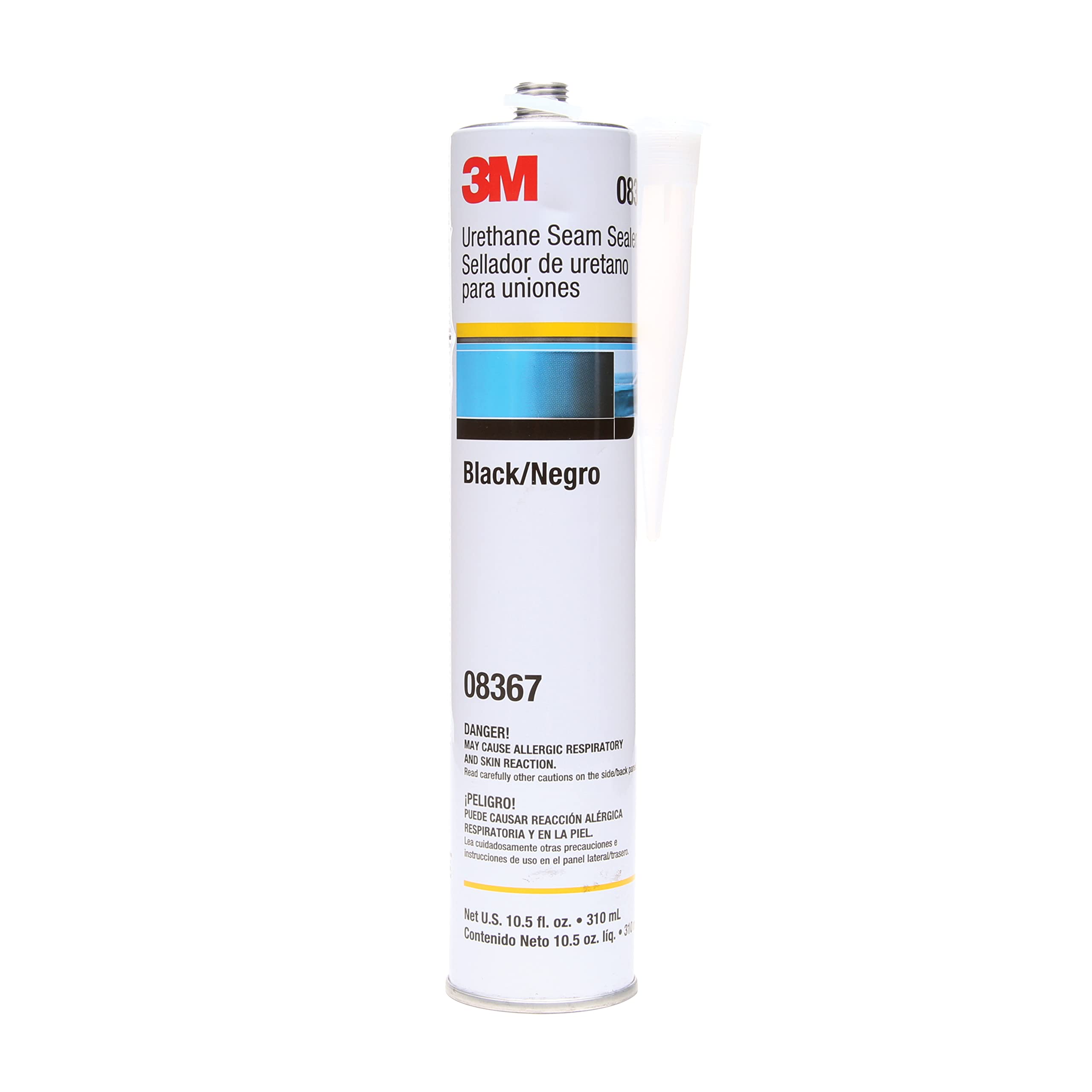 3M Urethane Seam Sealer, 08367, Black Color, High Solids, Permanently Flexible, 310 Ml/10.5 Fl Oz Cartridge