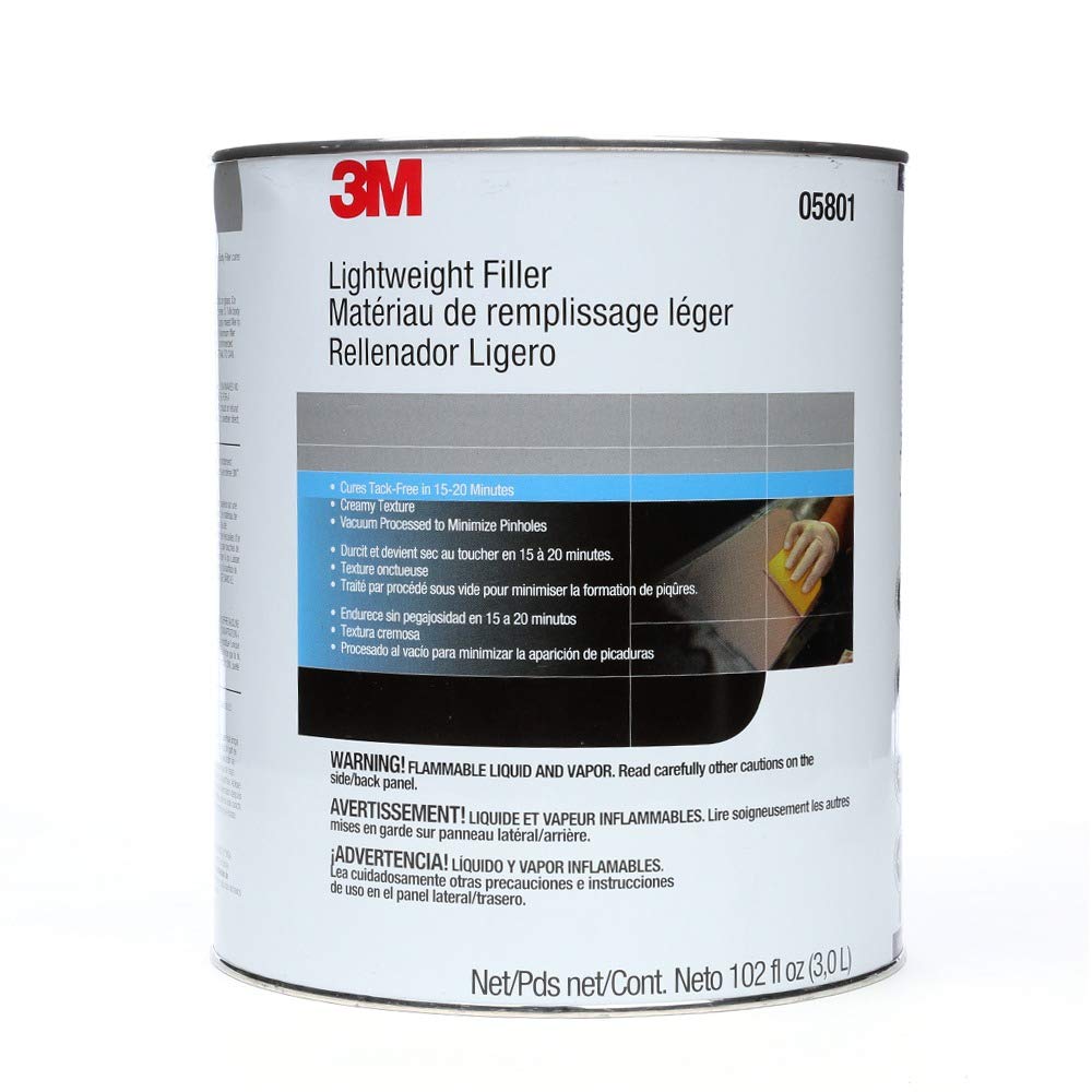 3M(Tm) Lightweight Body Filler, 05801, 1 Gallon (Us), 4 Per Case