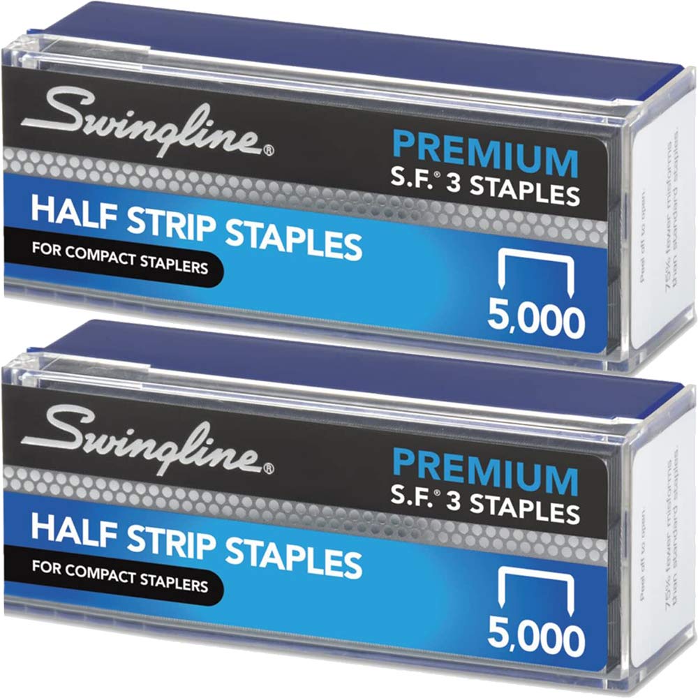 S.F. 3 Premium Chisel Point Half Strip Staples, 5000/Box [Set Of 2]