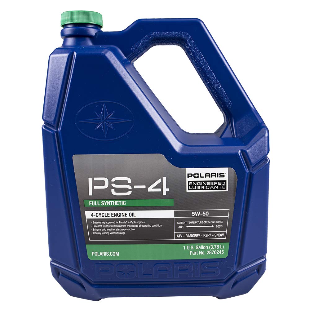 Polaris 1 Gallon Ps-4 Full Synthetic Oil 4-Cycle 5W-50 2876245 Oem For Ace General Ranger Rzr Sportsman