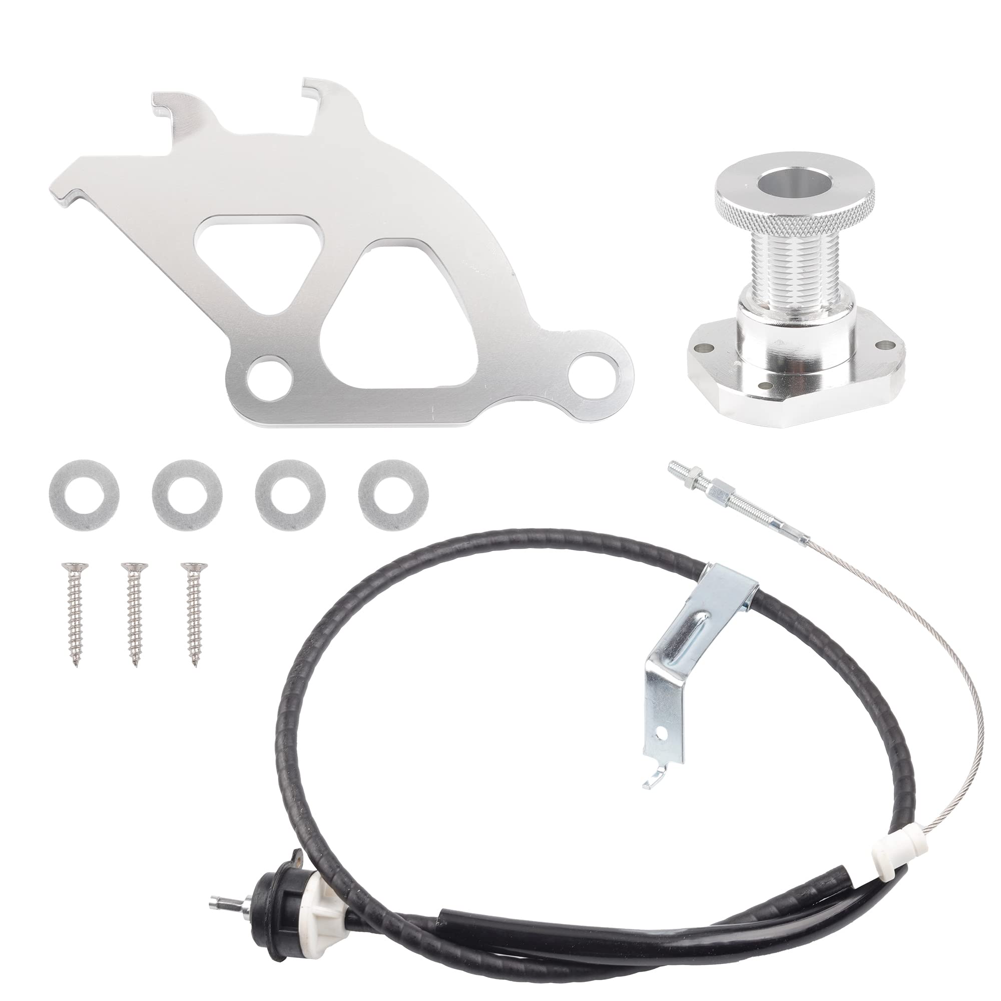 Dasbecan Clutch Cable Kit Triple Hook Clutch Quadrant Firewall Adjuster Kit Compatible With 1996-2004 Ford Mustang Replaces# Amp
