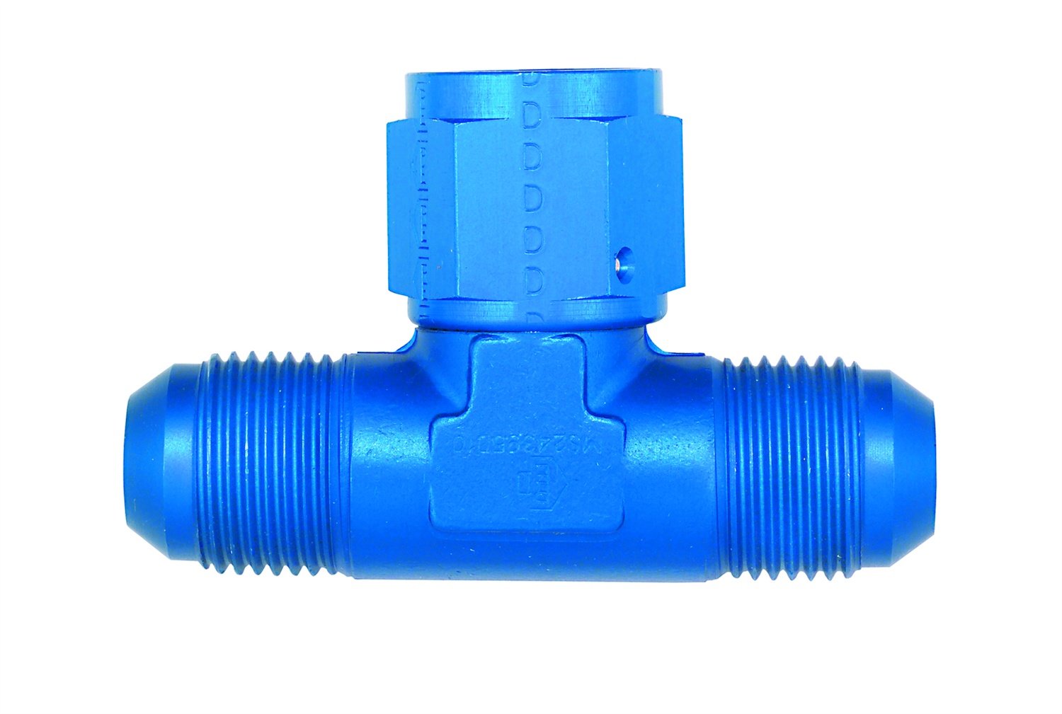 Aeroquip Fbm2285 Tee W/Female On The Bottom -12An Dash Size X -12An Dash Size X -12An Dash Size Aluminum Blue Anodized Bulk Pack