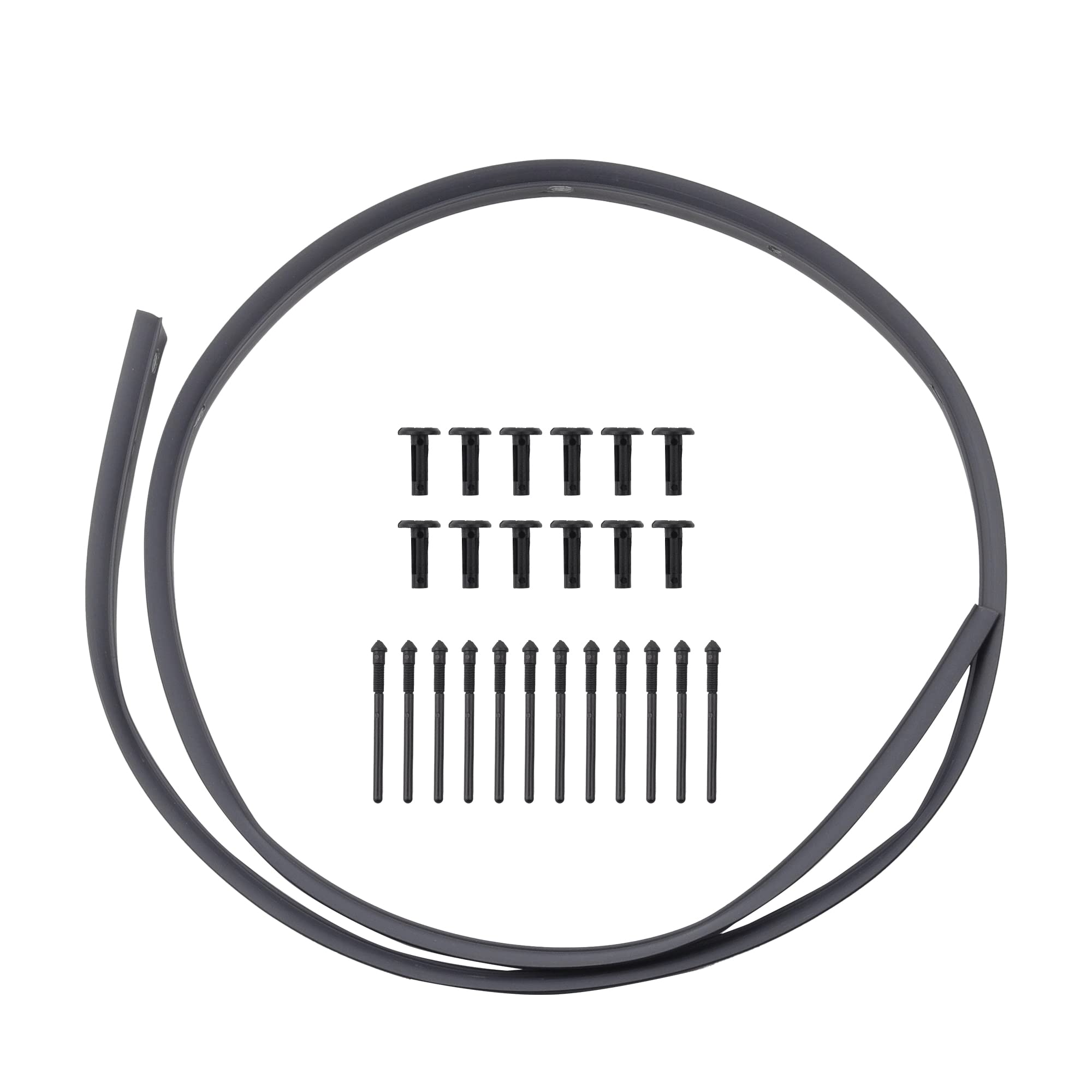 Dasbecan Front Bumper Hood Seal Rivets Compatible With 2008-2019 Dodge Challenger Replaces# 68051392Ab 68051392Aa