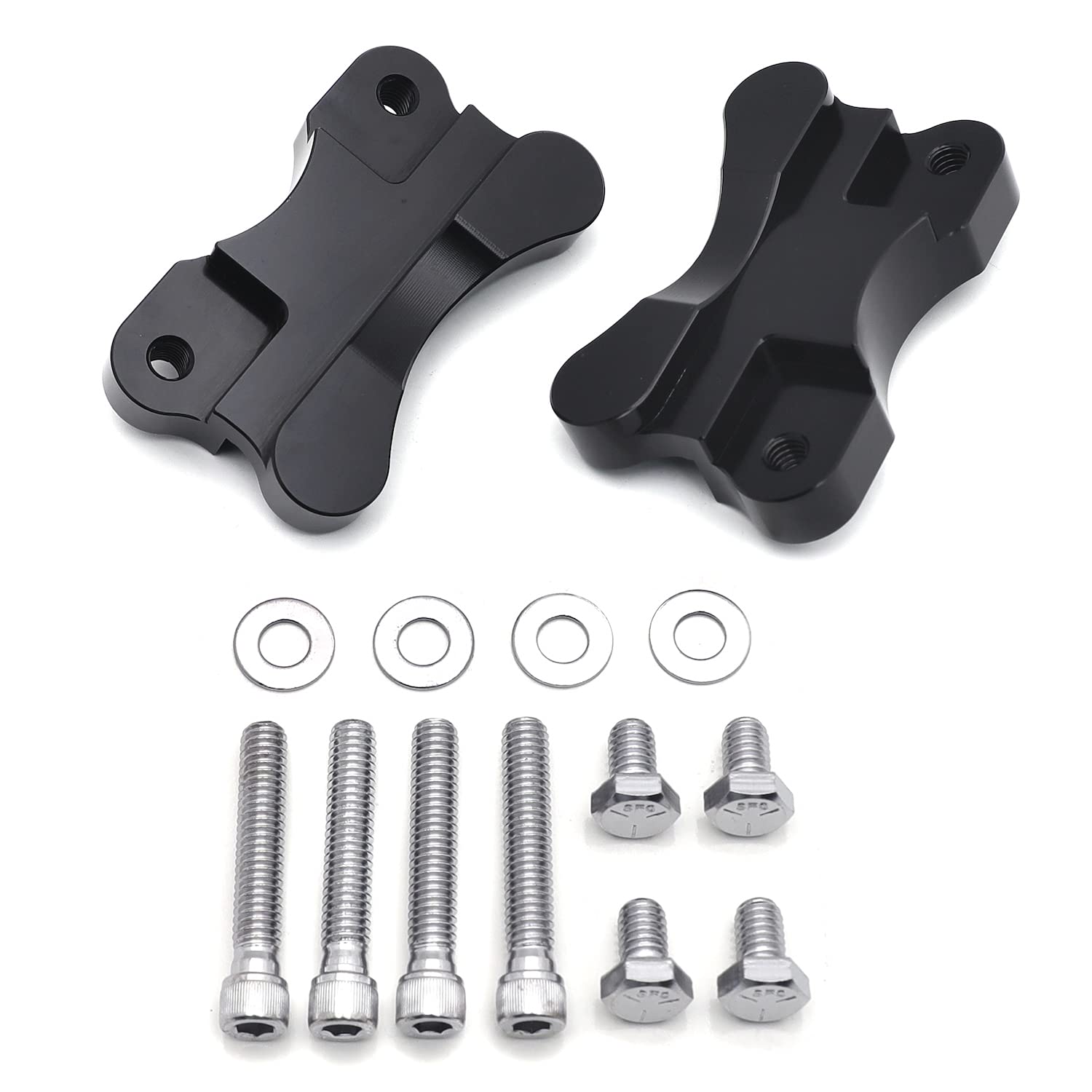 Httmt H2702- Black Fender To Fork Adapter Mount Bracket Compatible With 86-14 Harley Flst W/ 21 Inches Wheel