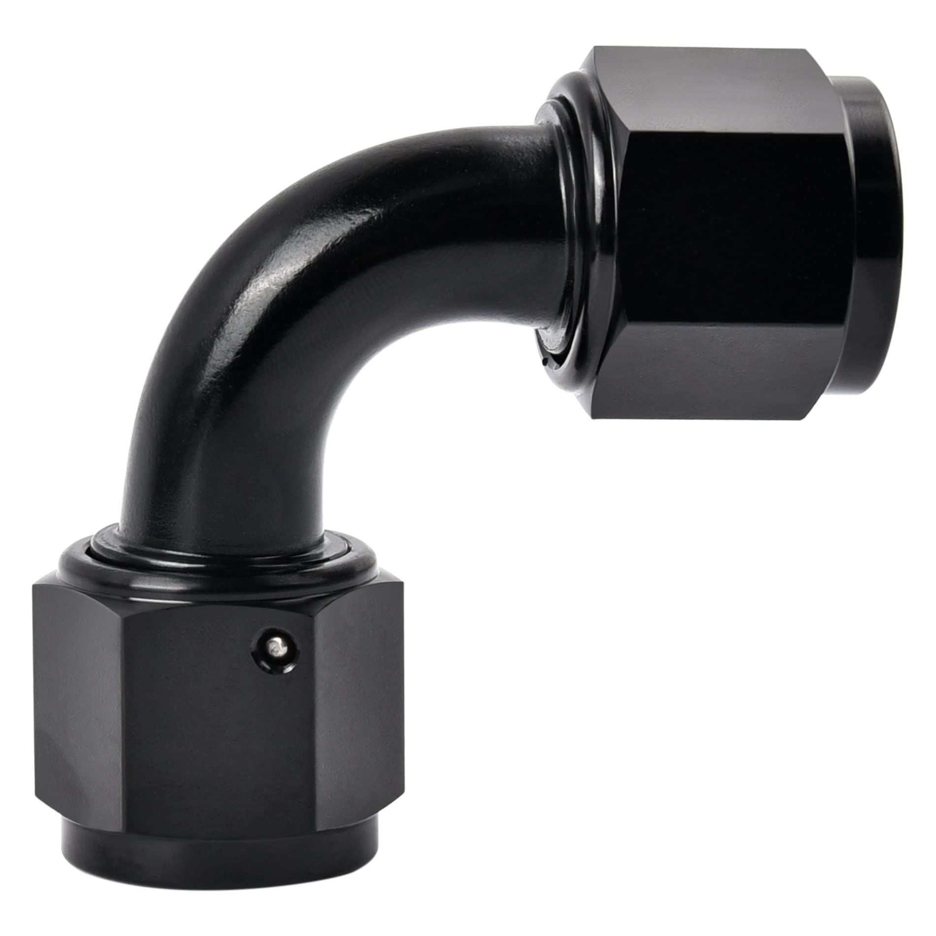 Evil Energy 6An Female To 6An Female 90 Degree Swivel Coupler Union Fitting Adapter Aluminum Black