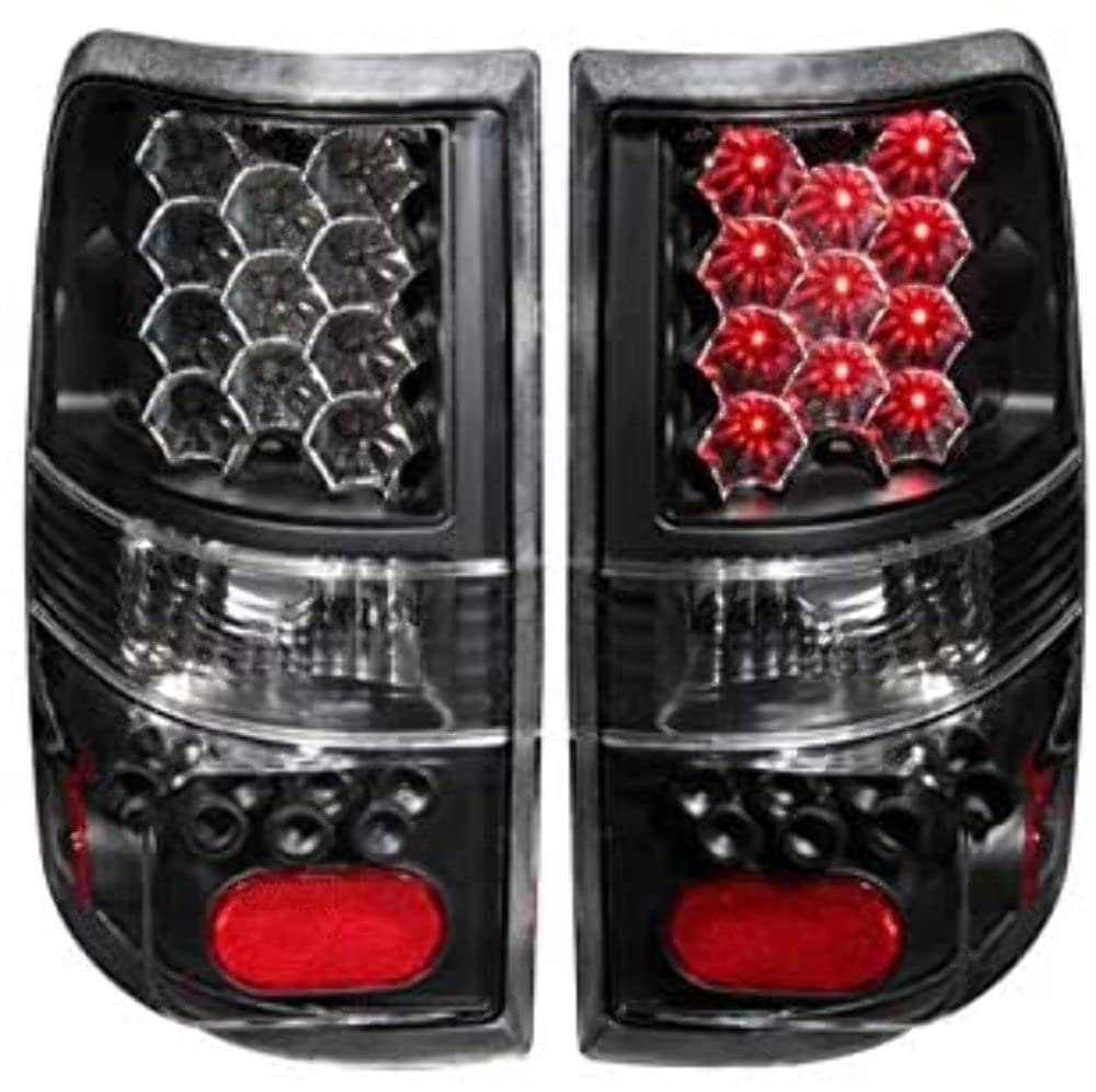 Anzo Usa 311024 Black Led Tail Light Set-Clear Lens