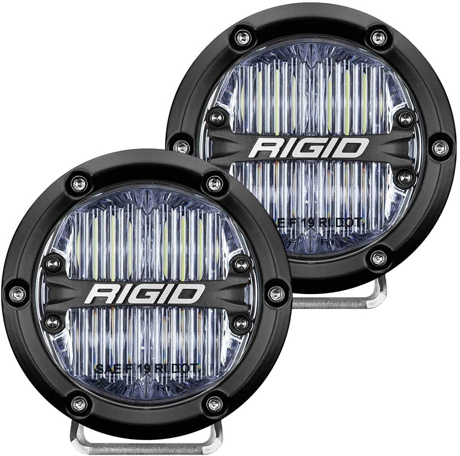 Rigid 36120-360-Series Pro 4 Inch Sae Compliant Fog Light Pair White