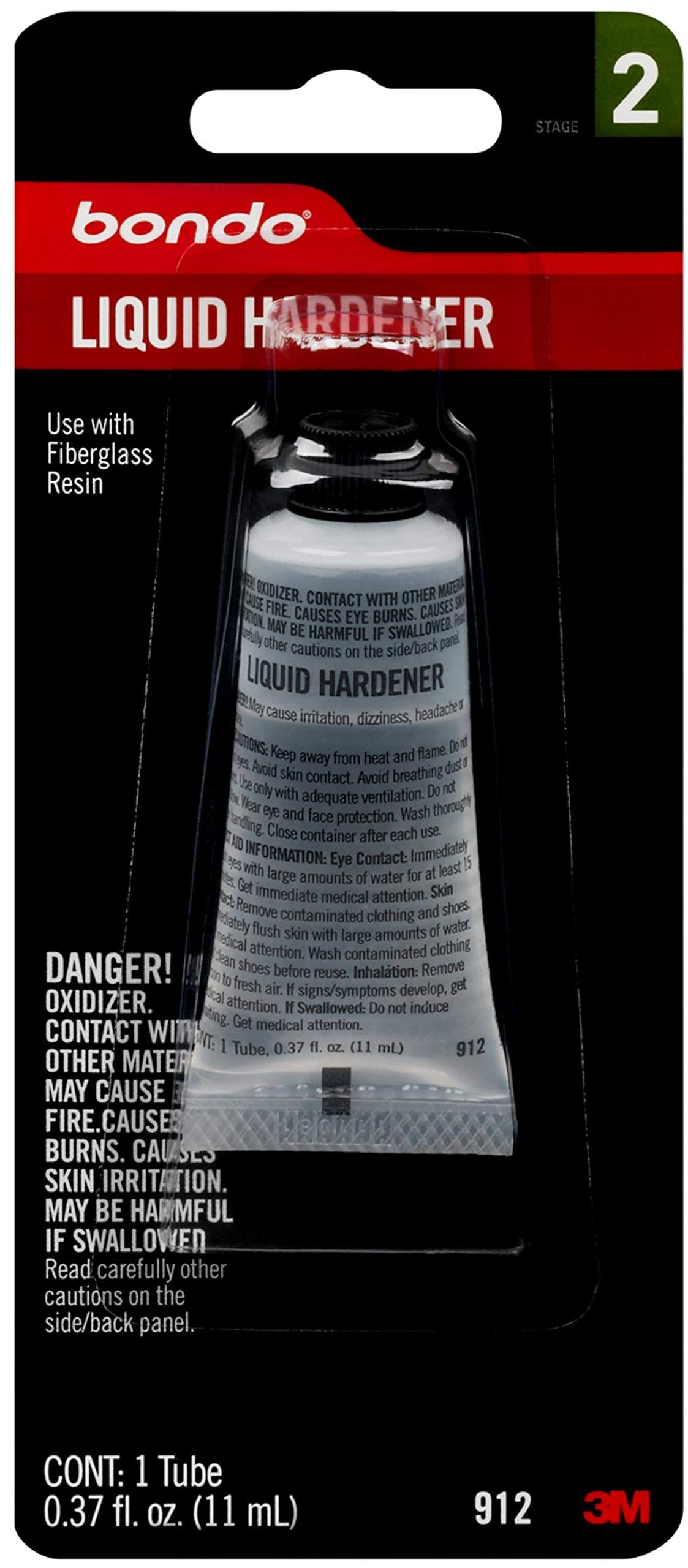 Bondo Liquid Hardener, 00912, .37 Oz