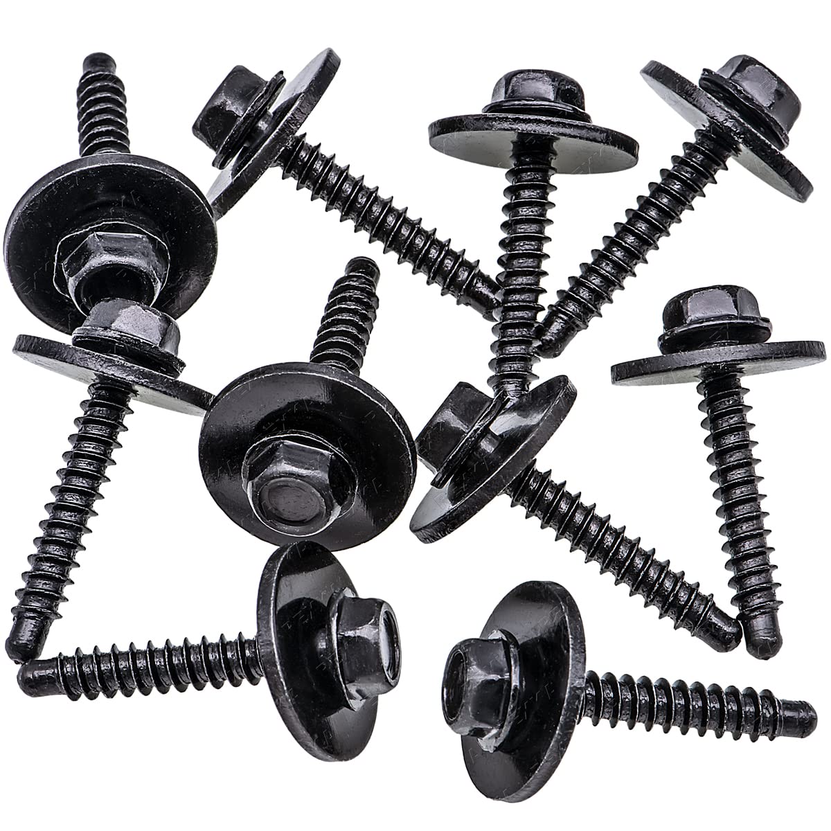 Rexka 10Pcs M4.2X1.41X25 Multi-Purpose Bolt For Gm Chevy 11547421 -Wheelhouse Liner Bumper Cover Floor Pan Splash Shield Air Def