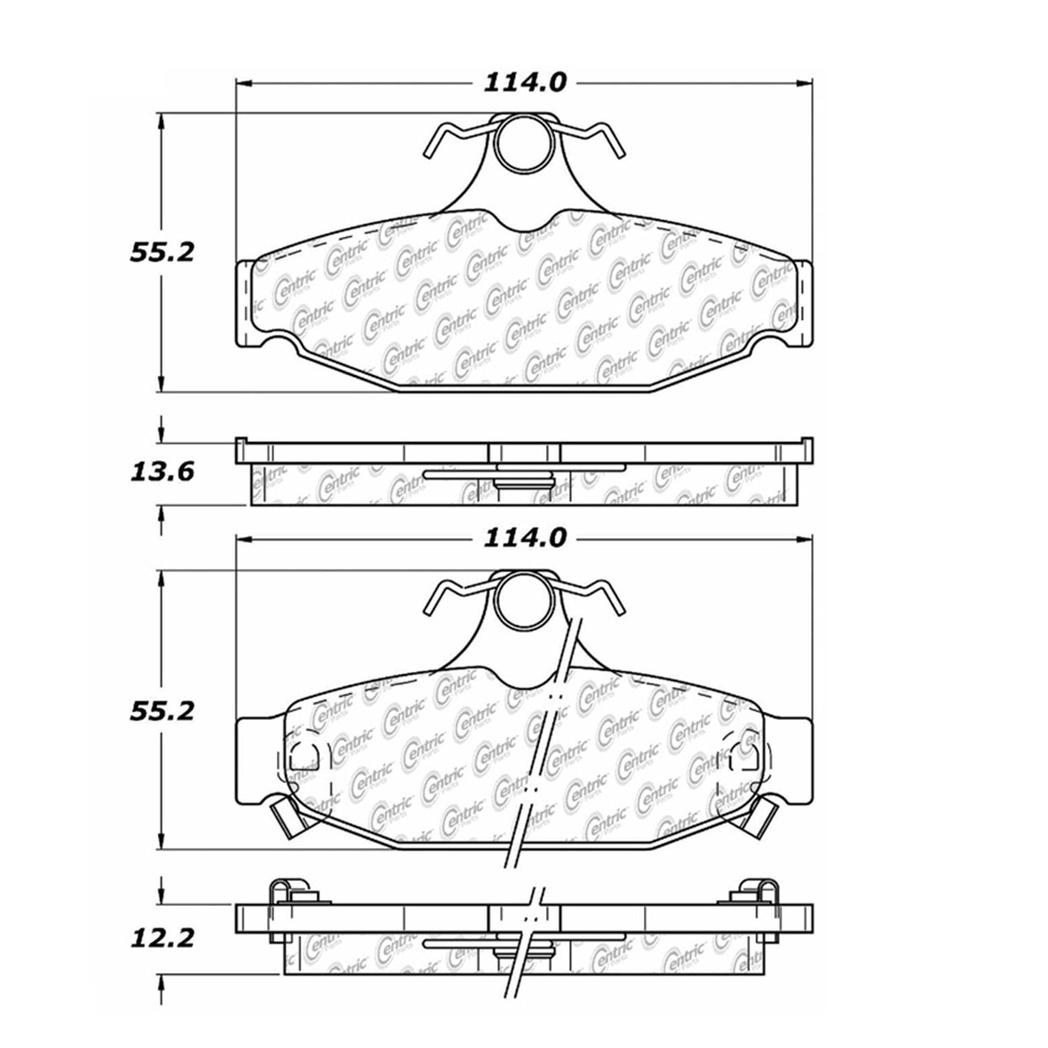 Centric 105.04130 Rear Brake Pad