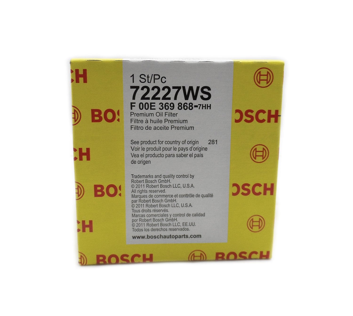 Bosch 72227Ws Workshop Engine Oil Filter