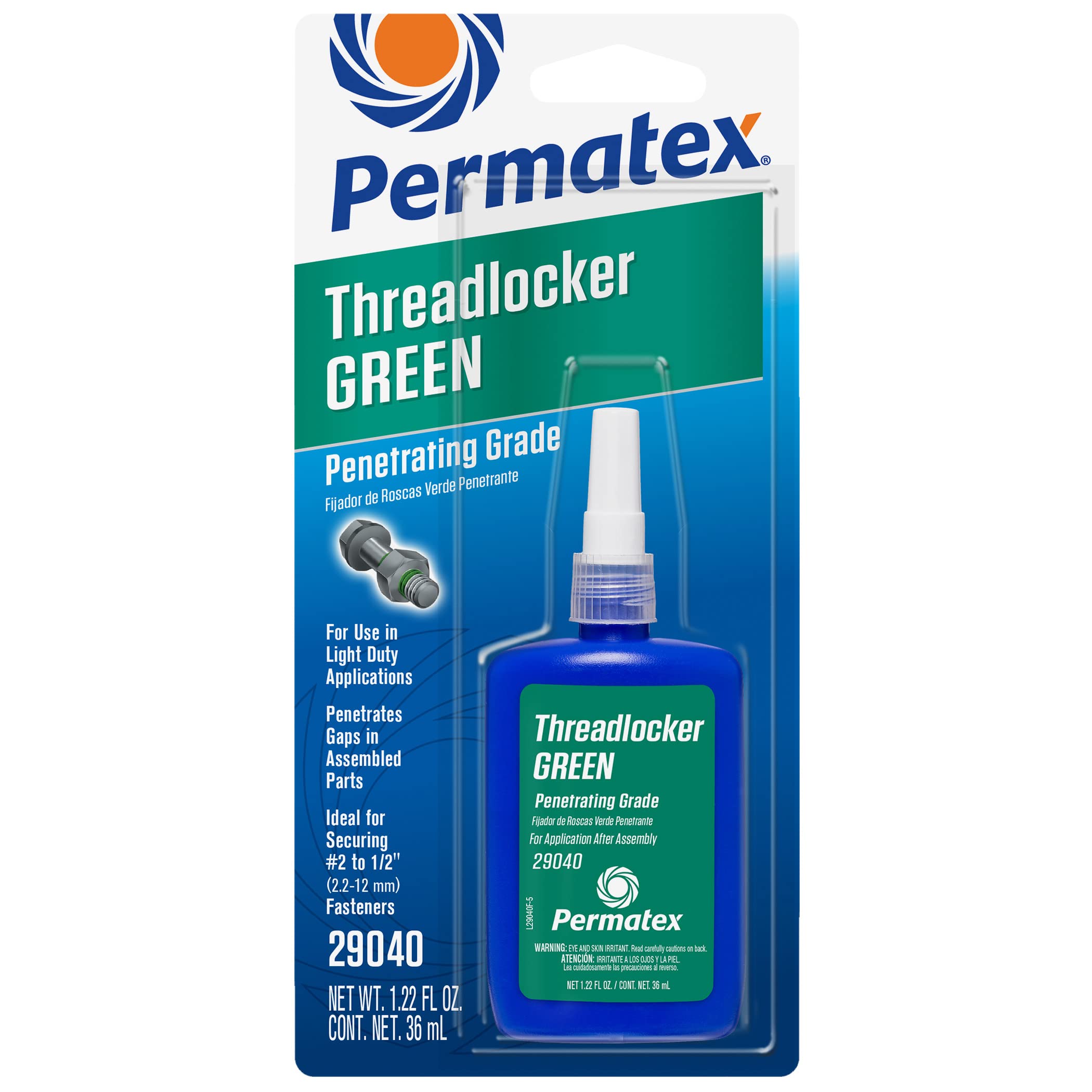 Permatex 29040 Penetrating Grade Threadlocker Green, 36 Ml