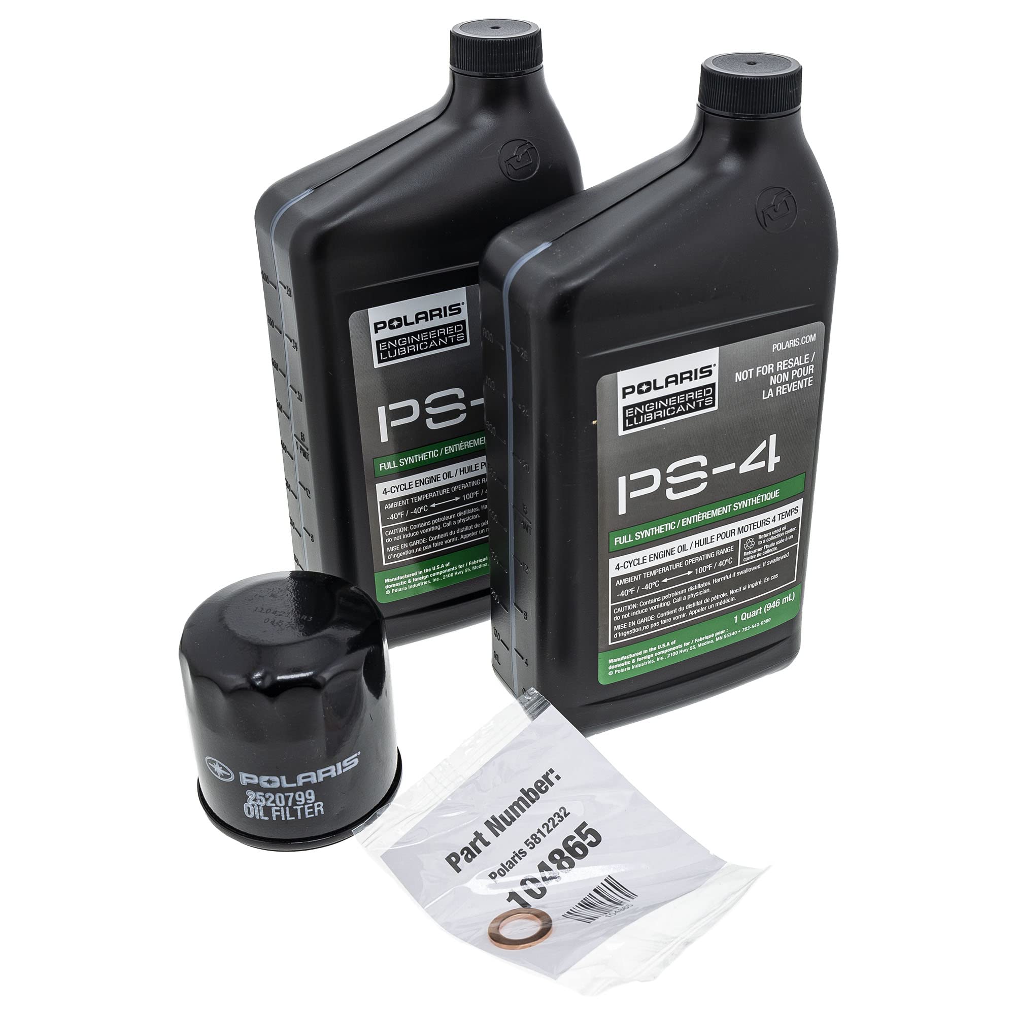 Polaris Ps-4 Synthetic Oil Change Kit With Filter For 2002 500 Ho Sportsman