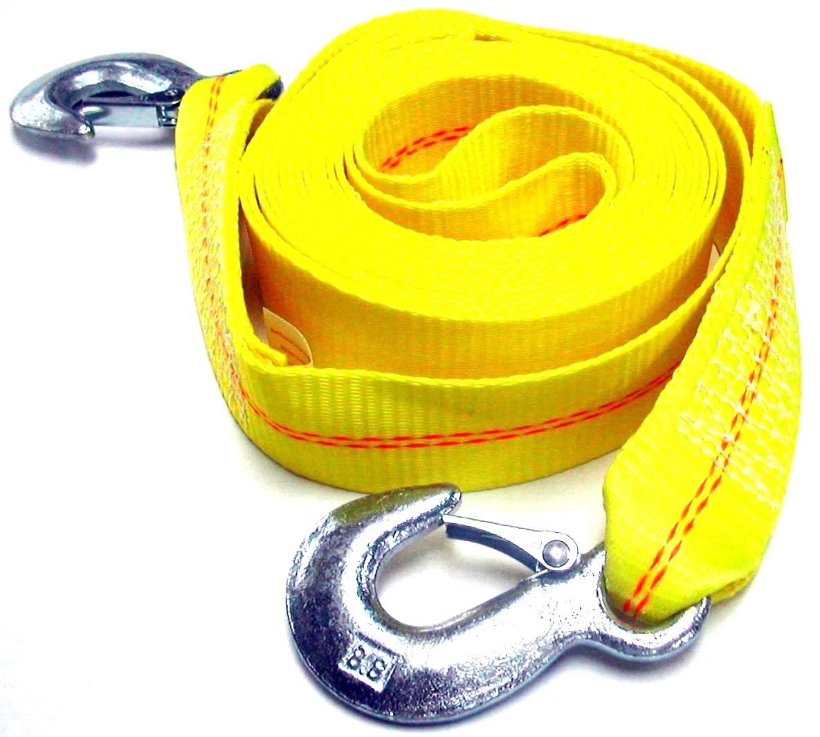 Hfs(R) 2'' X 30', 4.5 Ton 2 Inch X 30 Ft. Polyester Tow Strap Rope 2 Hooks 10,000Lb Towing Recovery