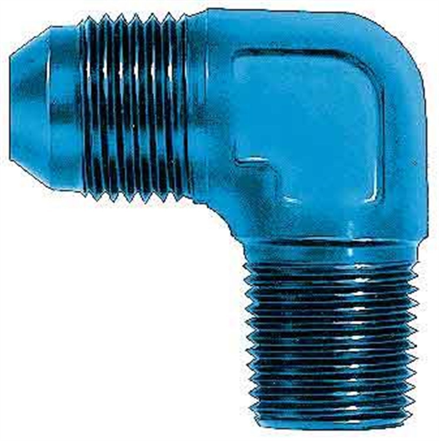 Aeroquip Fcm2030 Blue Anodized Aluminum -03An To 1/8'' 90-Degree Pipe Adapter