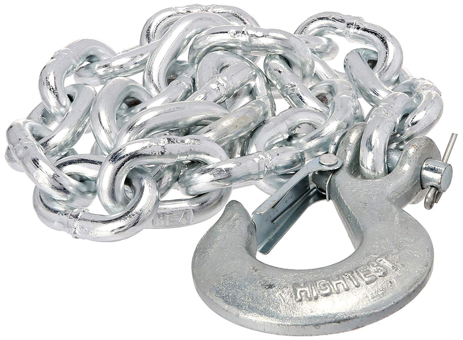 Buyers Products 11275 Class 4 Trailer Safety Chain With Clevis Style Slip Hook, Zinc Plated, 35'' Chain, 3/8'' Chain Diameter, 4
