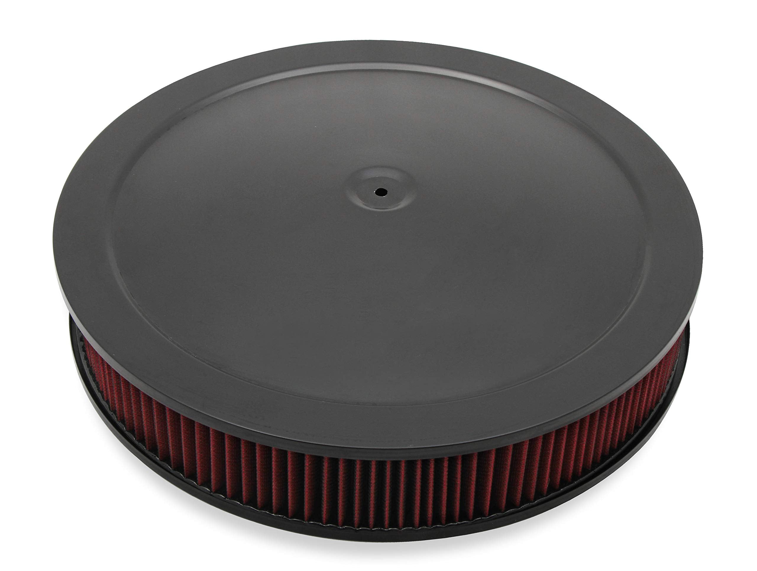 Holley 120-4630 4500 Drop Base Air Cleaner Black W/3 In. Red Washable Gauze Filter