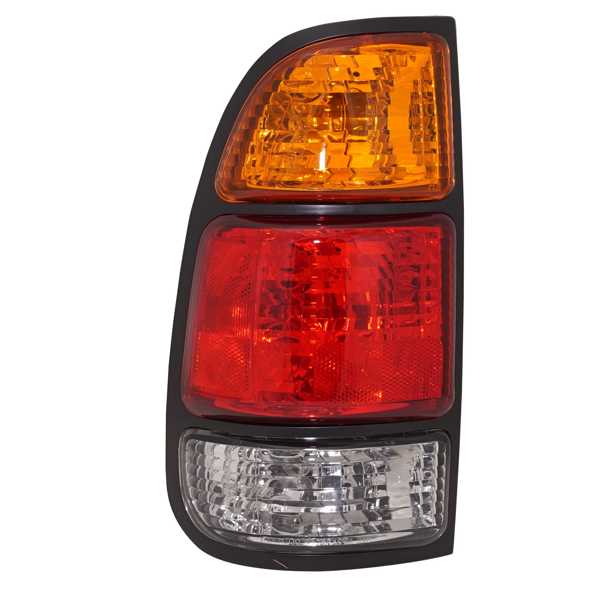 Evan Fischer Tail Light Compatible With 2000-2005 Toyota Tundra Assembly, Amber/Clear/Red Lens With Standard Bed, Regular And Ac
