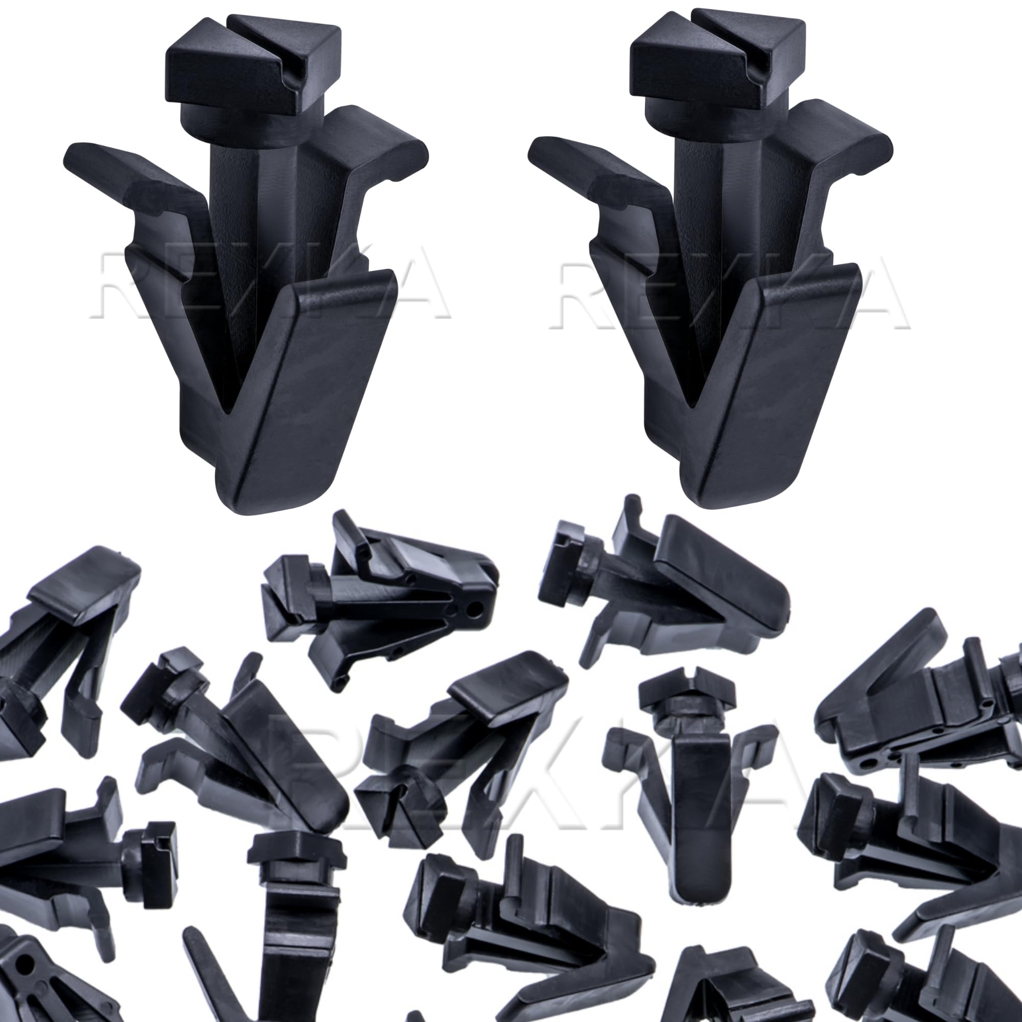 Rexka 15Pcs Black Nylon Front Grille Bumper Cover Retainer Fastener 76882-0M060 For Nissan Infiniti Titan 240Sx Altima Cube Fron