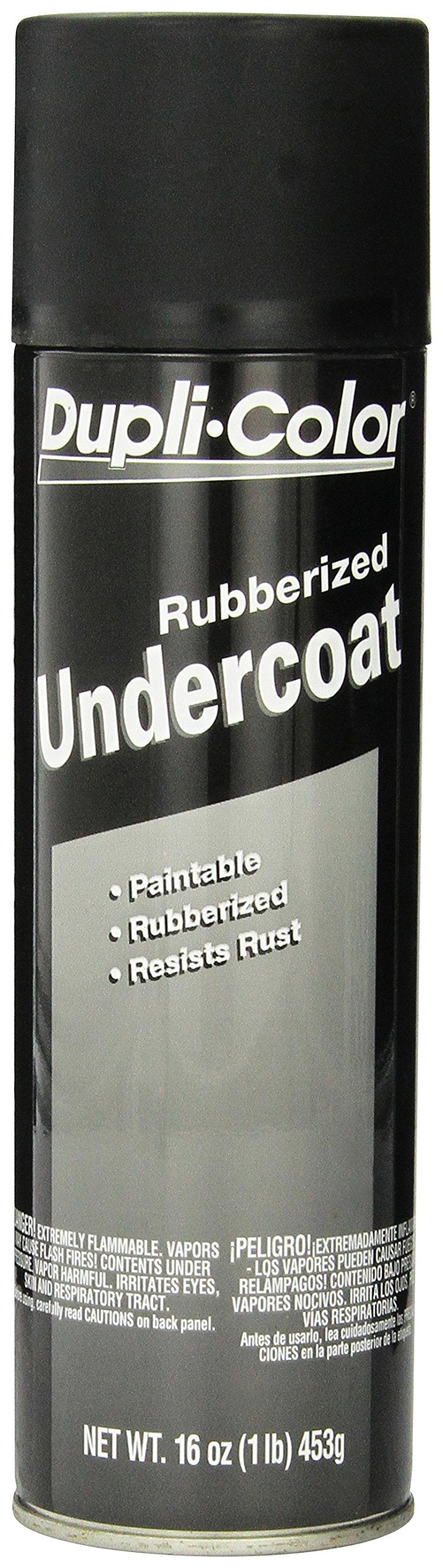 Dupli-Color Euc101A00 Paintable Rubberized Undercoat - 16 Oz., Black