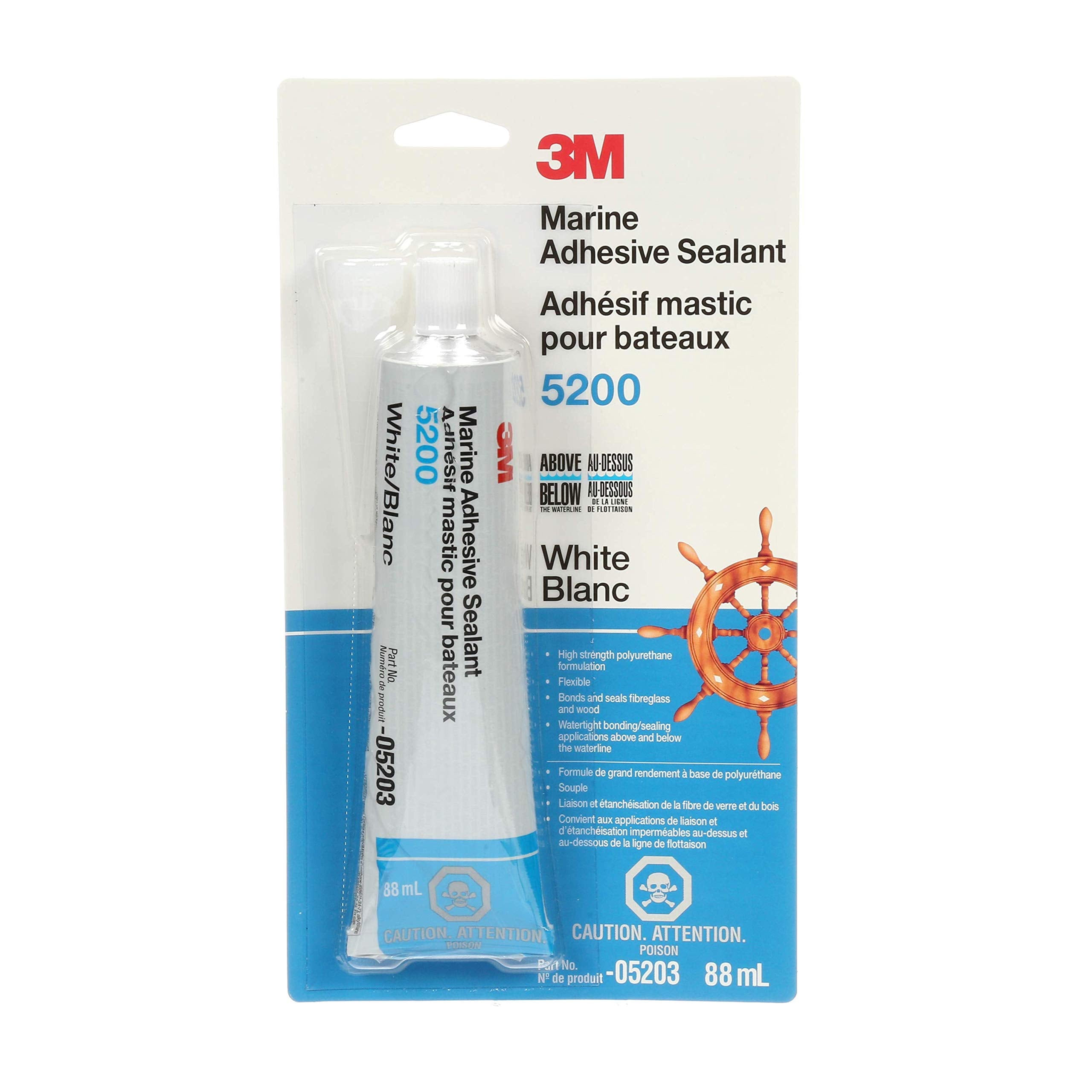 3M Marine Adhesive Sealant 5200 (05203) Permanent Bonding And Sealing For Boats And Rvs Above And Below The Waterline Waterproof