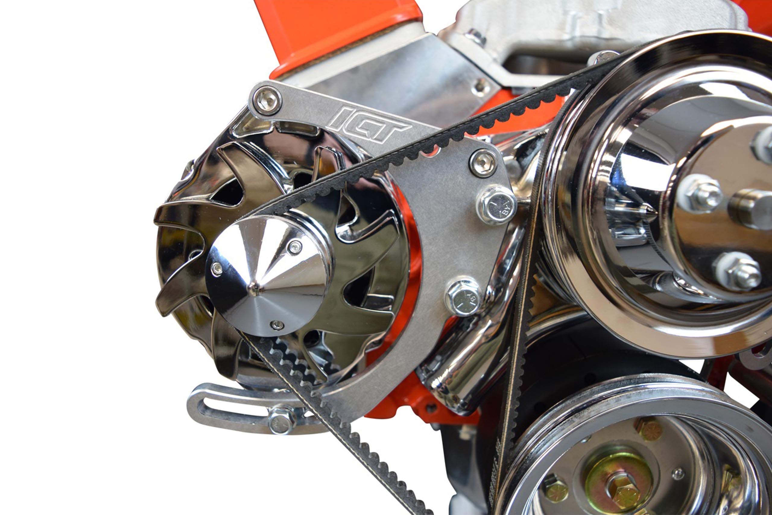 Ict Billet Sbc Adjustable Alternator Bracket Low Mount Kit Compatible With Small Block Chevy 305 327 350 5.0L 5.7L V8 Long Water