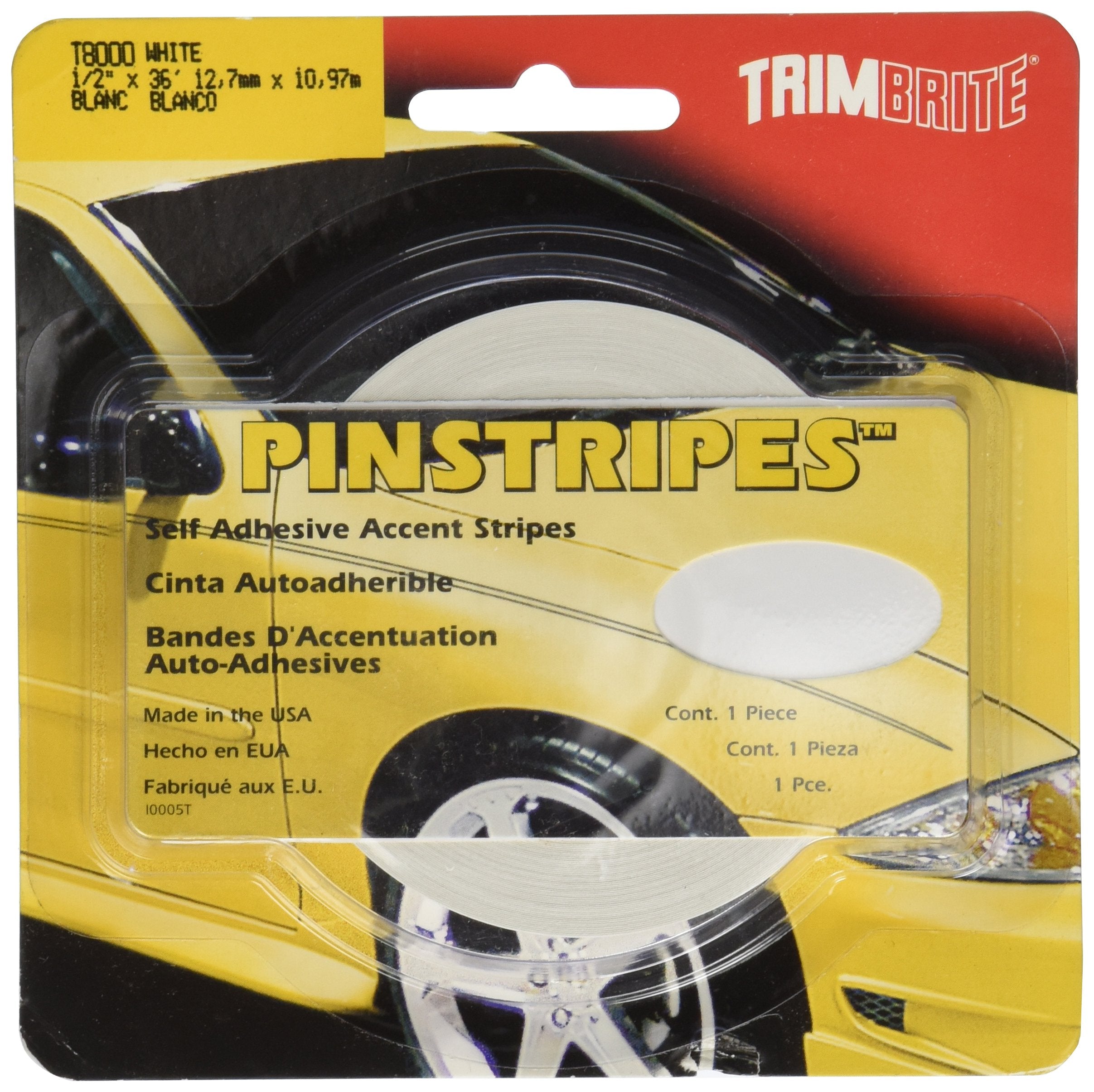 Trimbrite T8000 1/2X36 White Pin Stripe