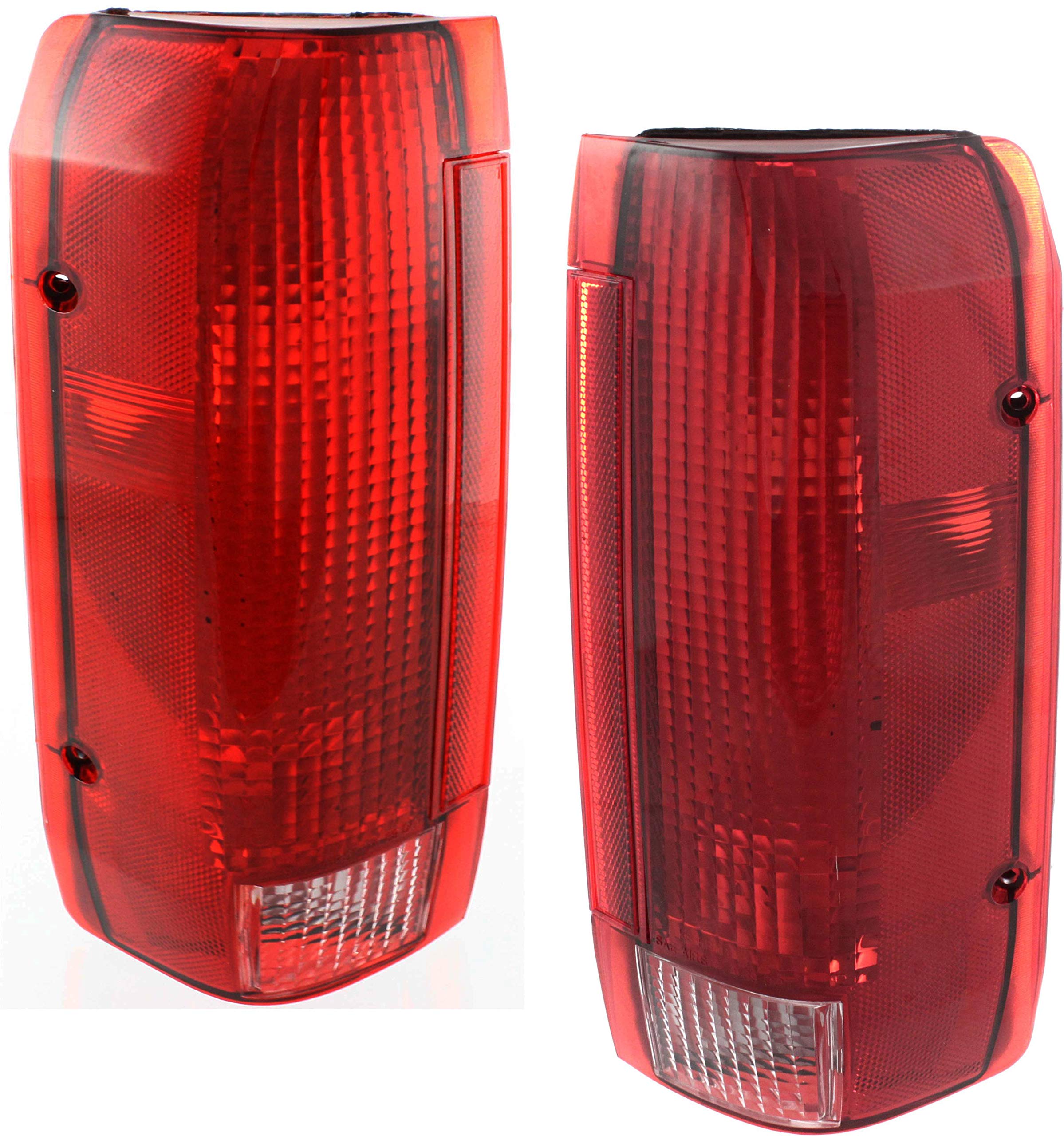 Evan Fischer Driver And Passenger Side Tail Light Set Compatible With 1990-1996 Ford F-150, Fits 1990-1997 Ford F-250 And F-350,