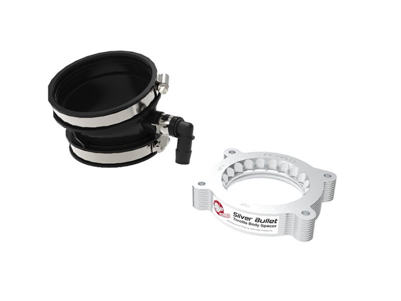 aFe Power Silver Bullet Throttle Body Spacer for Factory Air Intake, Silver :: 2020-2025 C8 Corvette