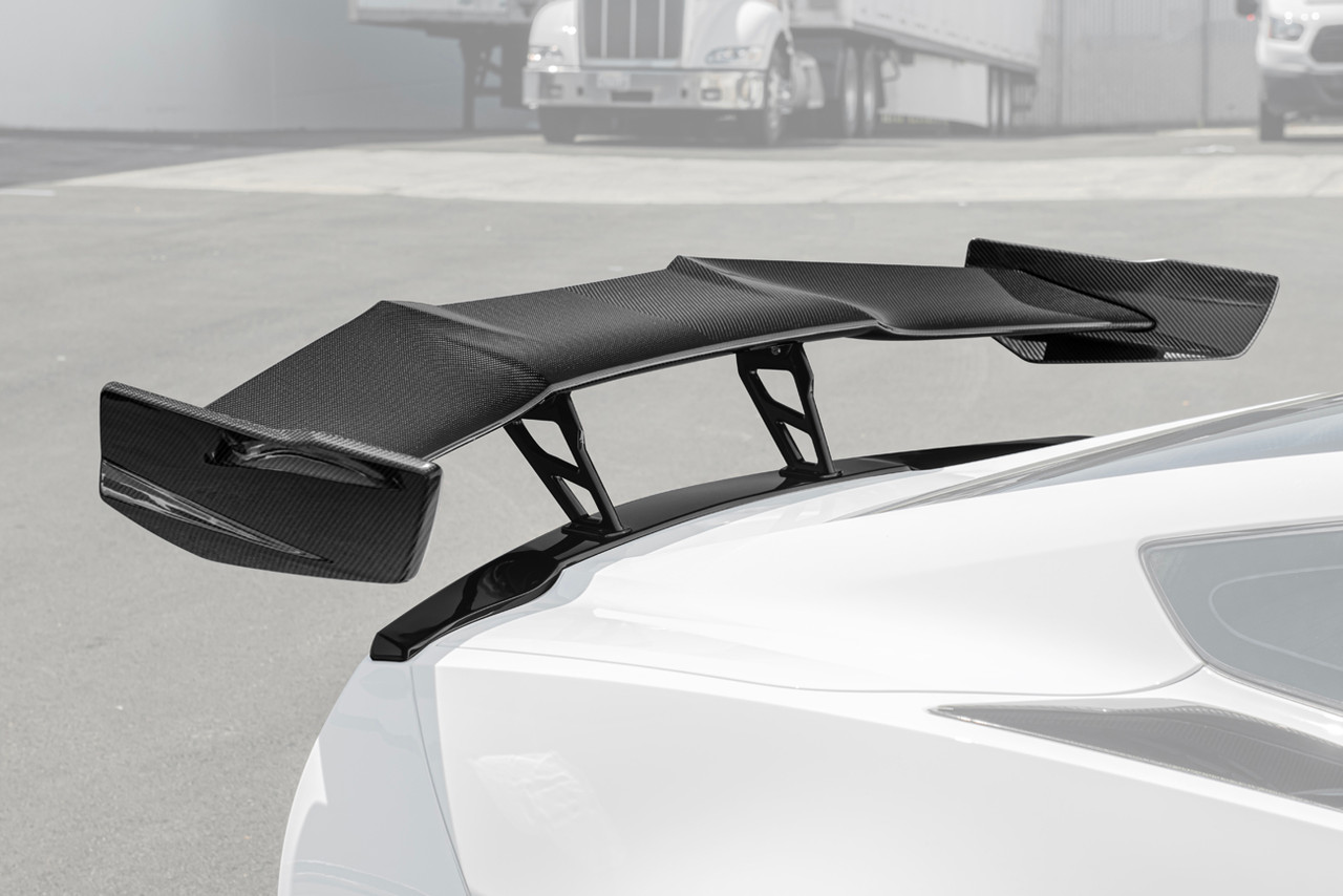 EOS ZR1 Style Extended High Wing Rear Spoiler, Carbon Fiber :: 2014-2019 C7 Corvette Stingray & Z51