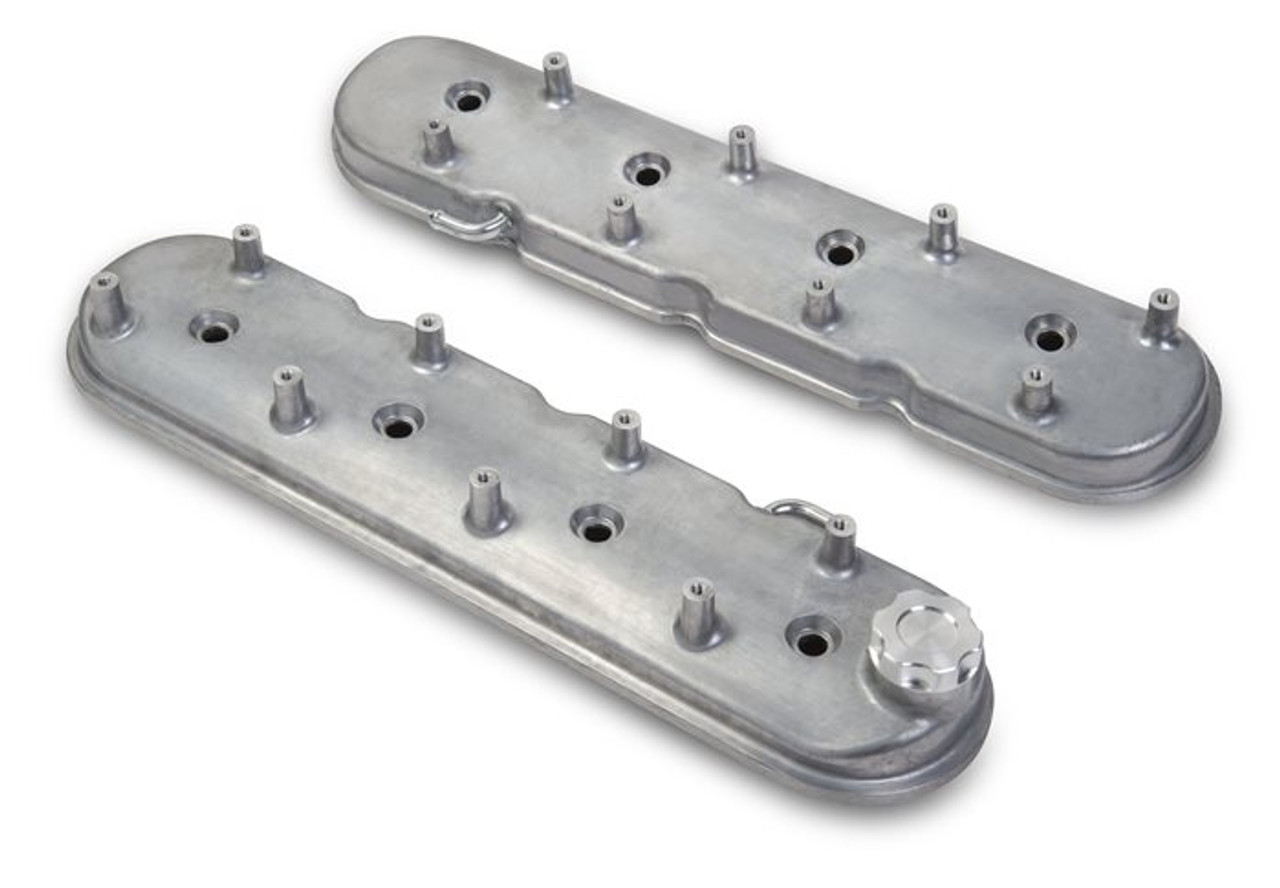 Holley Aluminum LS Valve Covers, Natural Cast :: 2010-2015 Camaro SS & ZL1