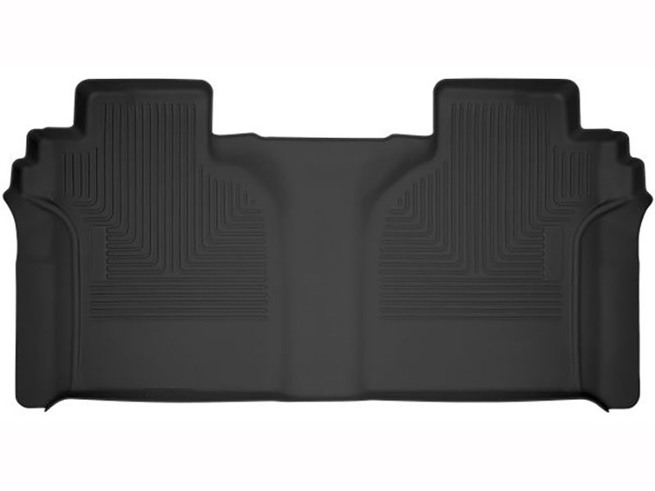 Husky Liners X-Act Contour 2nd Seat Rear Floor Liner (Full Coverage), Black :: 2019-2025 Silverado & GMC Sierra 1500 Crew Cab w/ storage box