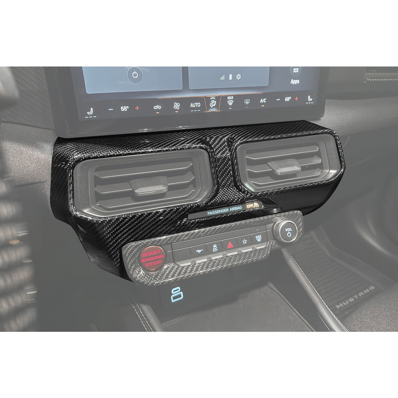 EOS AC Outlet Panel Trim, Carbon Fiber :: 2024-2025 Ford Mustang