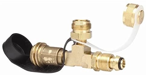 Mr. Heater F273751 Propane Adapter Tee, POL x 1''-20 Male Thread x Female POL With ACME Thread