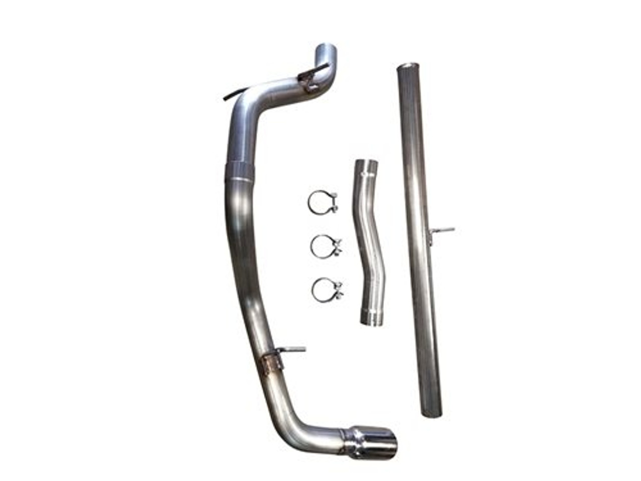 MRT 3" Tough Truck Cat-Back Exhaust System w/ 4" Single Polished Tips, Single Side Exit :: 2014-2018 GMC Sierra 1500 5.3L
