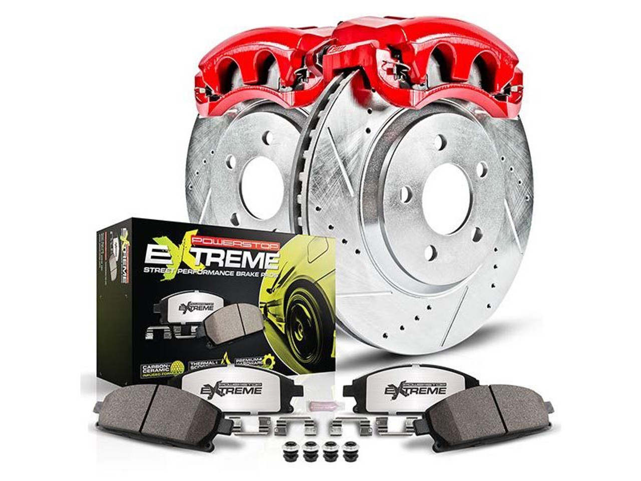 Powerstop Z26 Extreme Street Warrior Front Brake Upgrade Kit w/ Powder Coated Calipers :: 2010-2015 Camaro SS & SS/1LE
