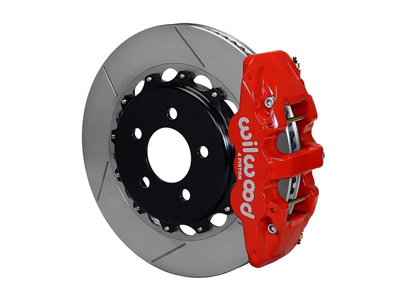 Wilwood AERO4 Rear Big Brake Kit, Red 4 Piston Calipers, 14.25" Slotted Rotors :: 2016-2019 Camaro SS