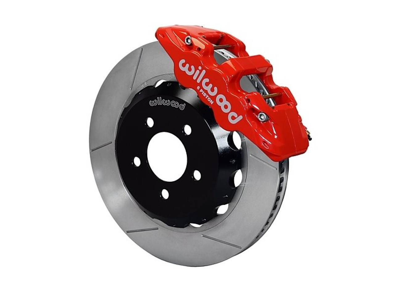 Wilwood AERO6 Front Big Brake Kit, Red 6 Piston Calipers, 14" Slotted Rotors :: 2016-2019 Camaro