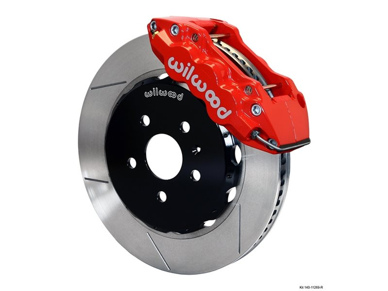 Wilwood AERO6 Front Big Brake Kit, Red 6 Piston Calipers, 14.25" Slotted Rotors :: 2010-2015 Camaro SS