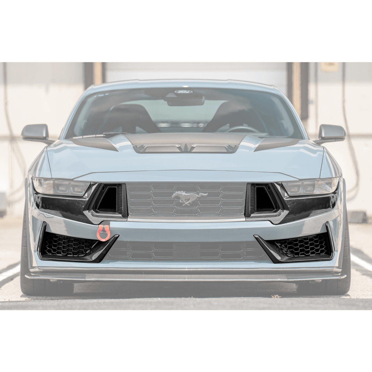 EOS Upper & Lower Grille Inserts, Carbon Fiber :: 2024-2025 Ford Mustang Dark Horse